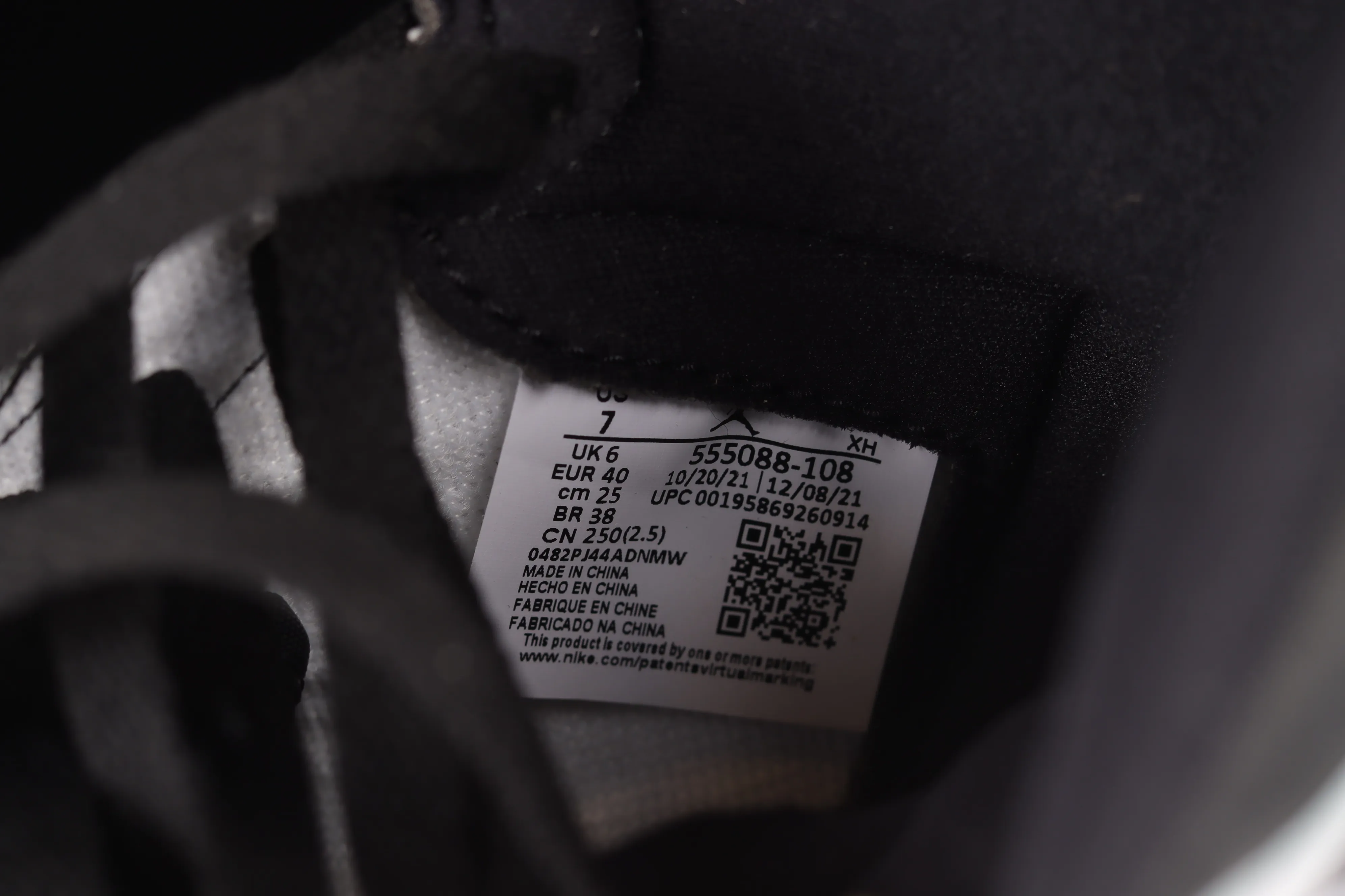All categories Air Jordan Jordan series basketball shoes Air Jordan 1 High Air Jordan 1 High OG "Stage Haze" AJ1 Joe 1 black and gray toe 555088-108